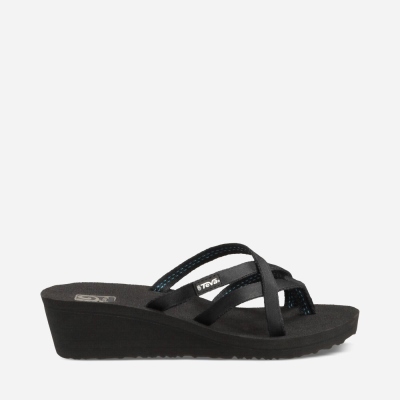 Teva Mush Mandalyn Wedge Ola 2 - Women's Teva Wedge Sandals - Black | India (ADSJ96043)